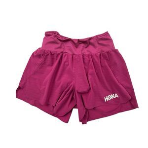 Hoka One One Shorts Women Size Small Pink Activewear Running Athleisure